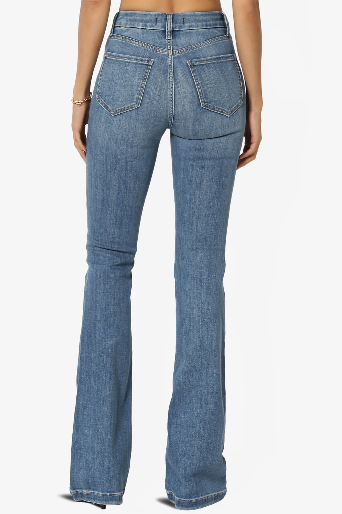 Aliyah Super High Rise Flare Jeans in GPL MEDIUM_2