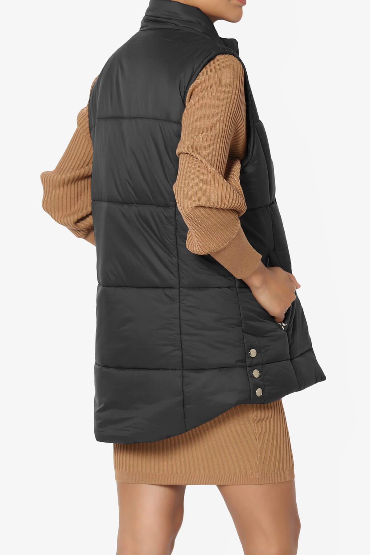 Anders Quilted Padded Vest Gilet BLACK_4