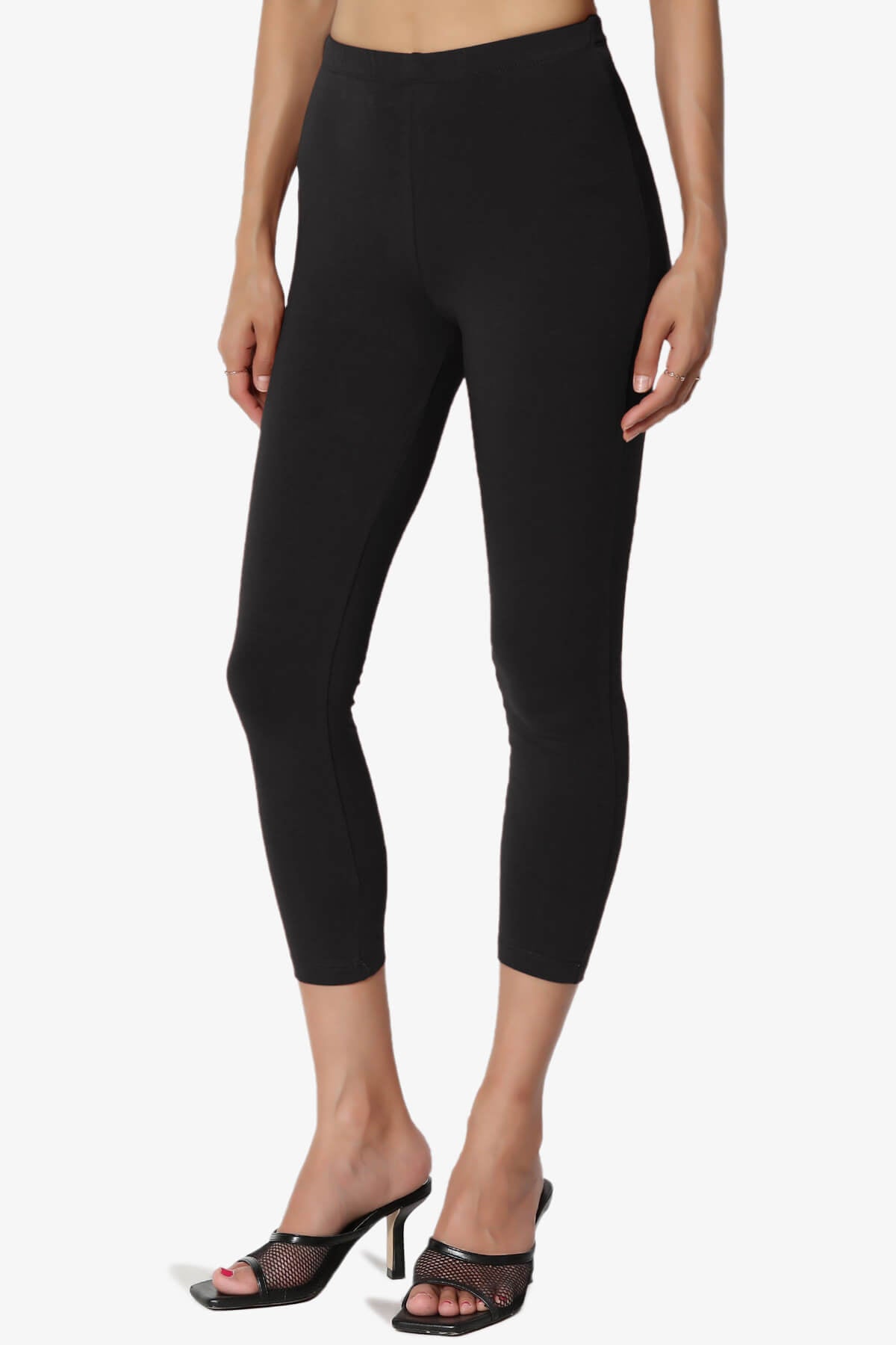 Ansley Luxe Cotton Capri Leggings BLACK_3