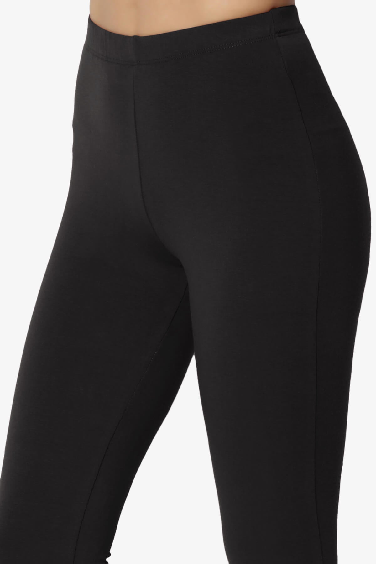 Ansley Luxe Cotton Capri Leggings BLACK_5