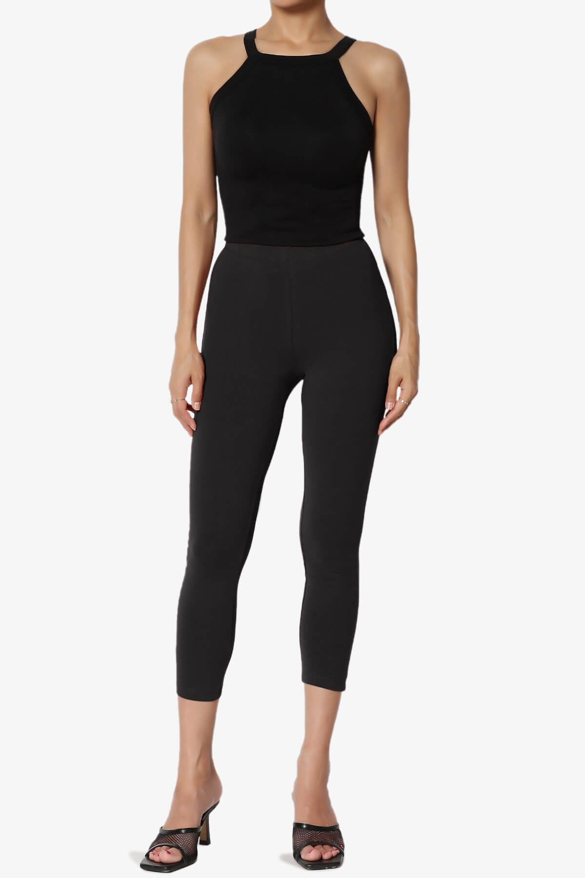 Ansley Luxe Cotton Capri Leggings BLACK_6