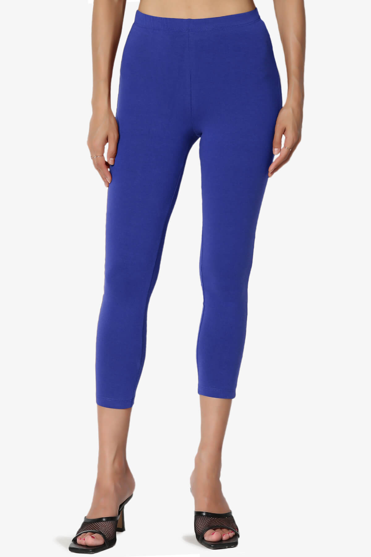 Ansley Luxe Cotton Capri Leggings BRIGHT BLUE_1
