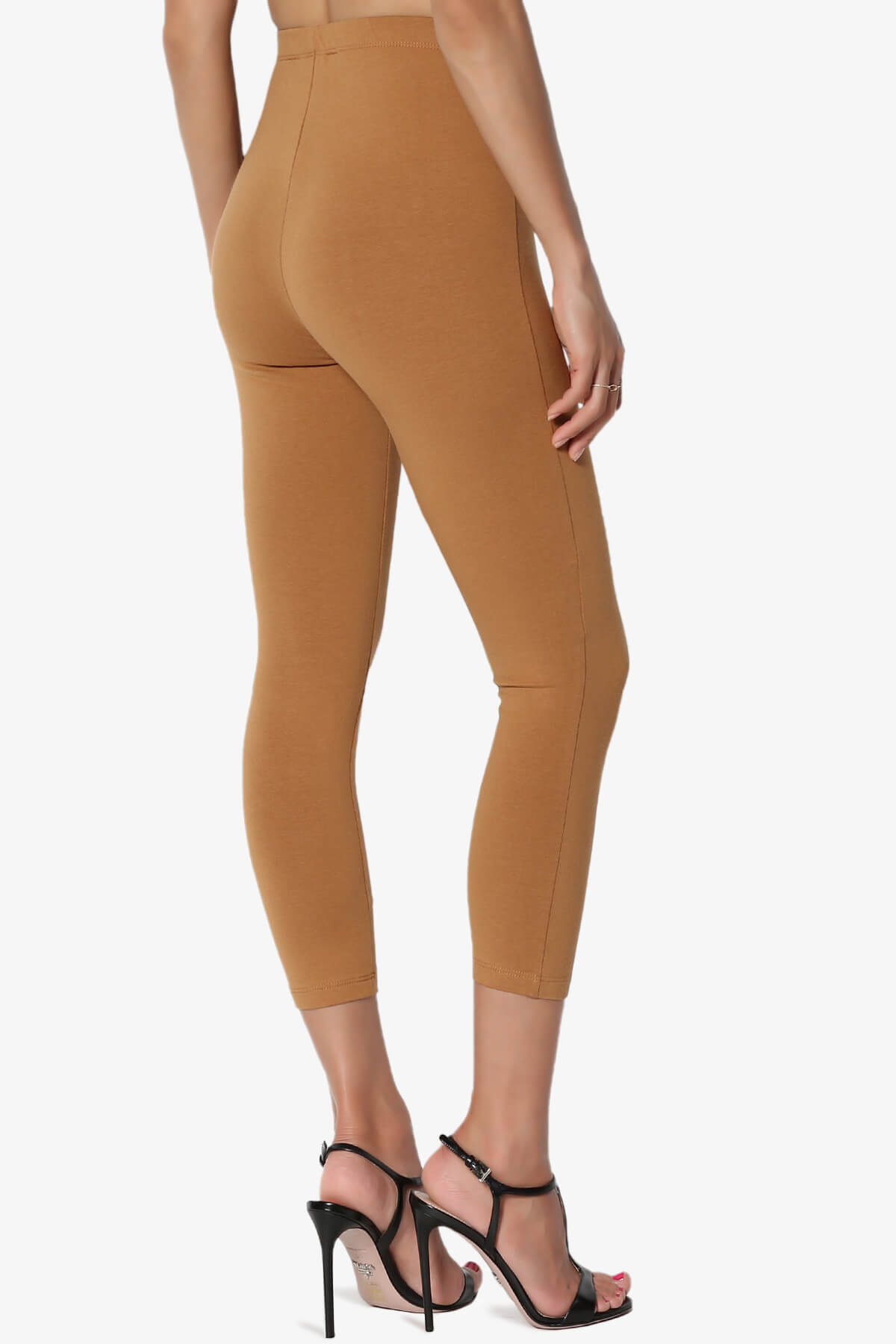 Ansley Luxe Cotton Capri Leggings COFFEE_4