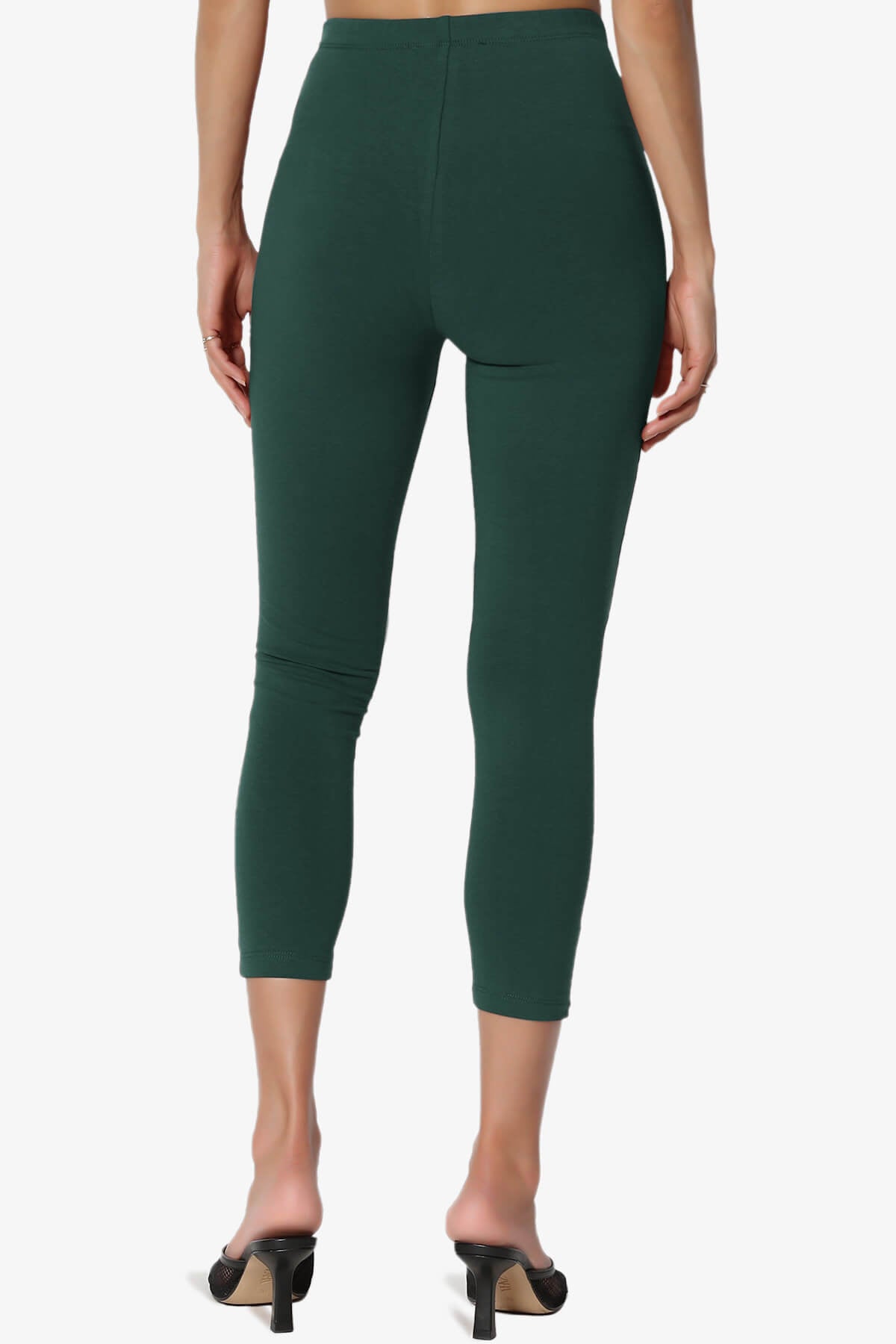 Ansley Luxe Cotton Capri Leggings HUNTER GREEN_2
