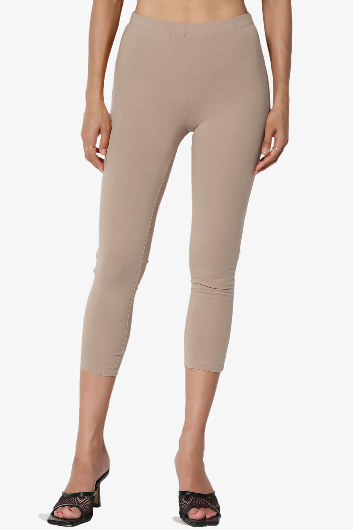 Ansley Luxe Cotton Capri Leggings LIGHT MOCHA_1