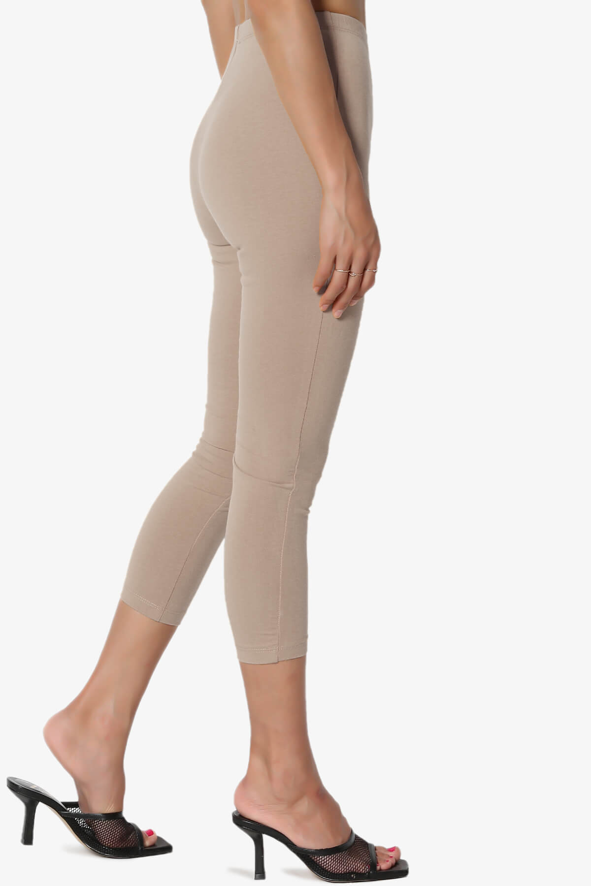 Ansley Luxe Cotton Capri Leggings LIGHT MOCHA_4