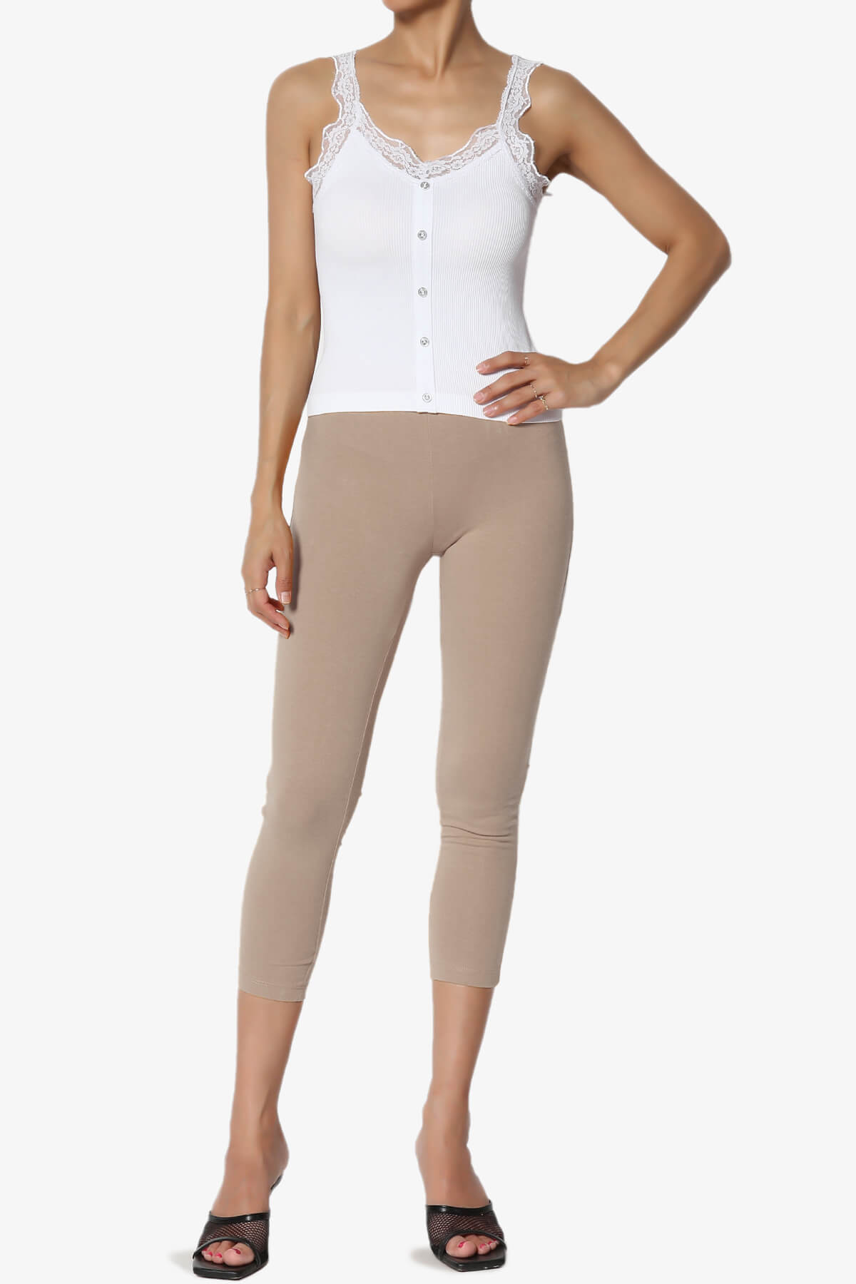 Ansley Luxe Cotton Capri Leggings LIGHT MOCHA_6