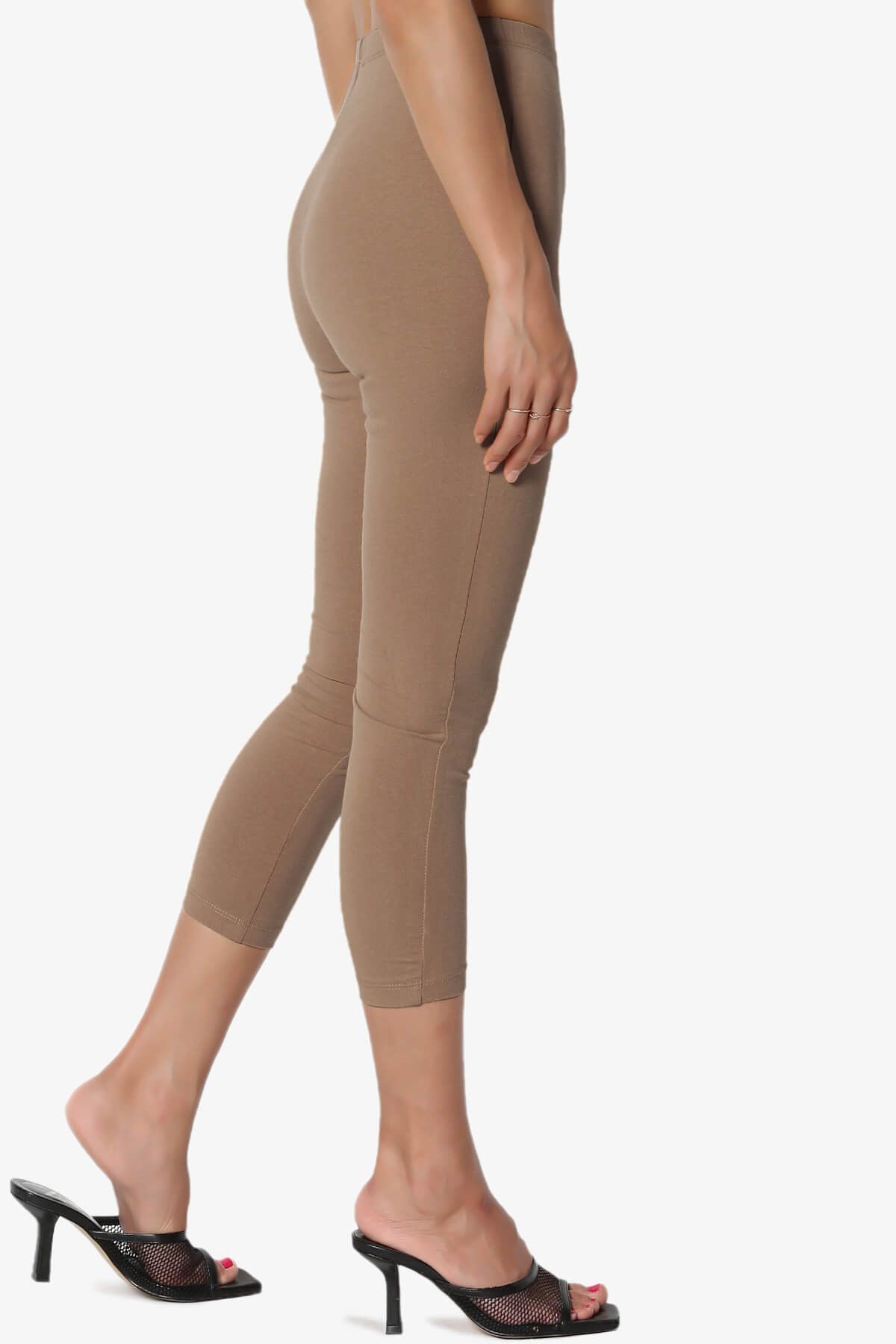 Ansley Luxe Cotton Capri Leggings MOCHA_4