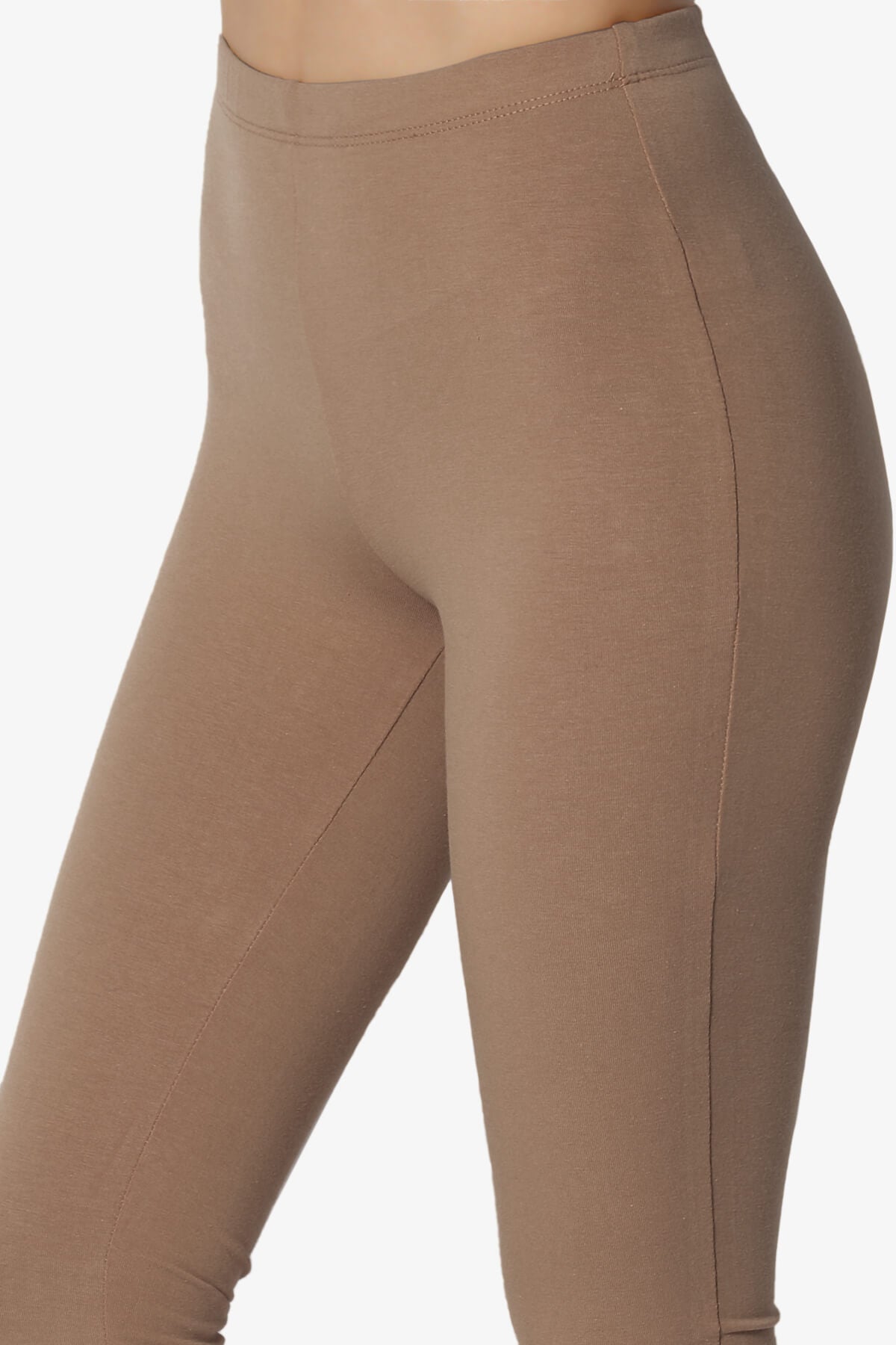 Ansley Luxe Cotton Capri Leggings MOCHA_5