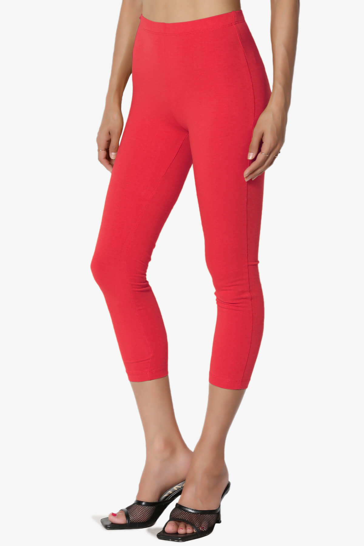 Ansley Luxe Cotton Capri Leggings RED_3