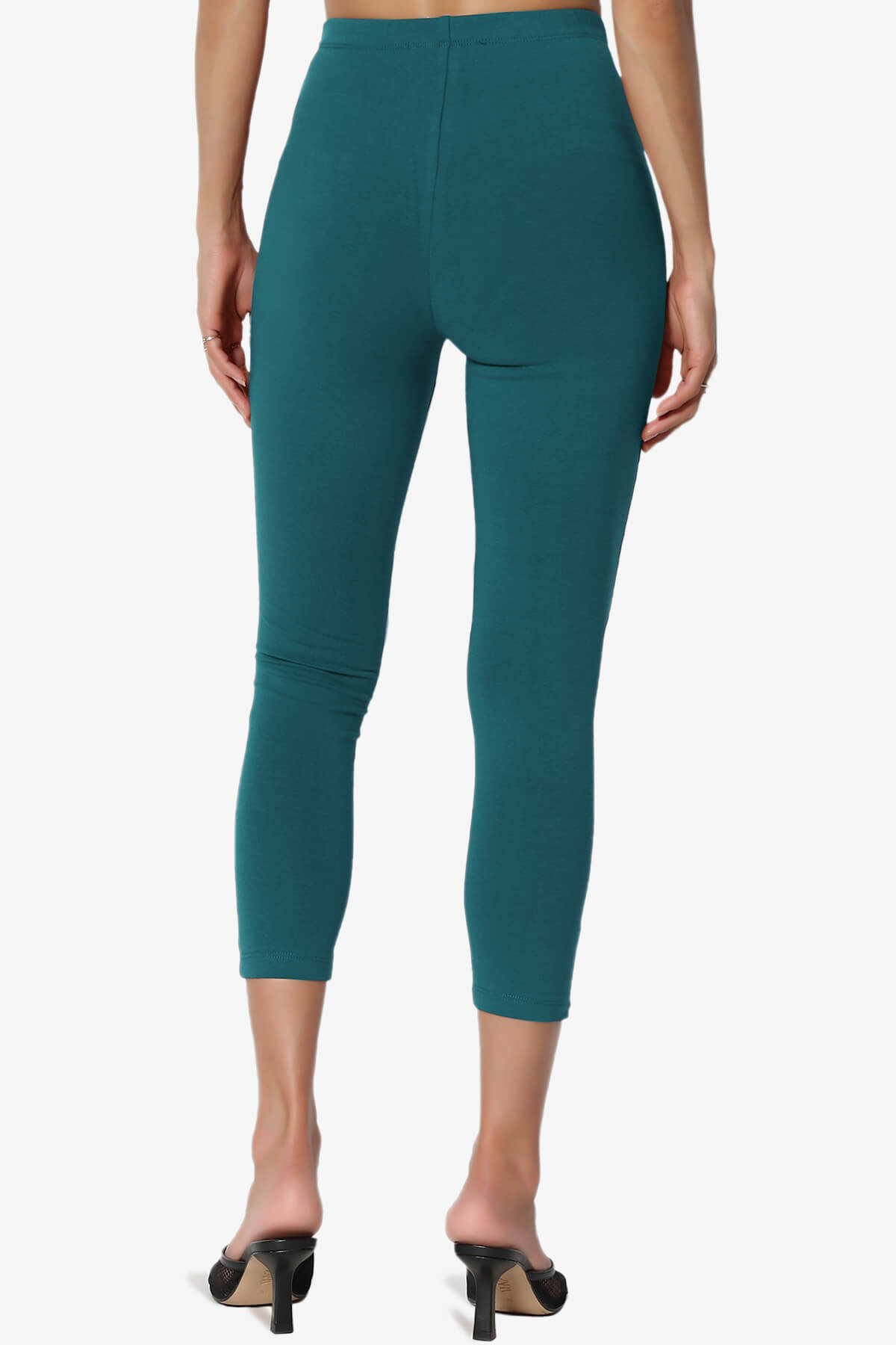 Ansley Luxe Cotton Capri Leggings TEAL_2