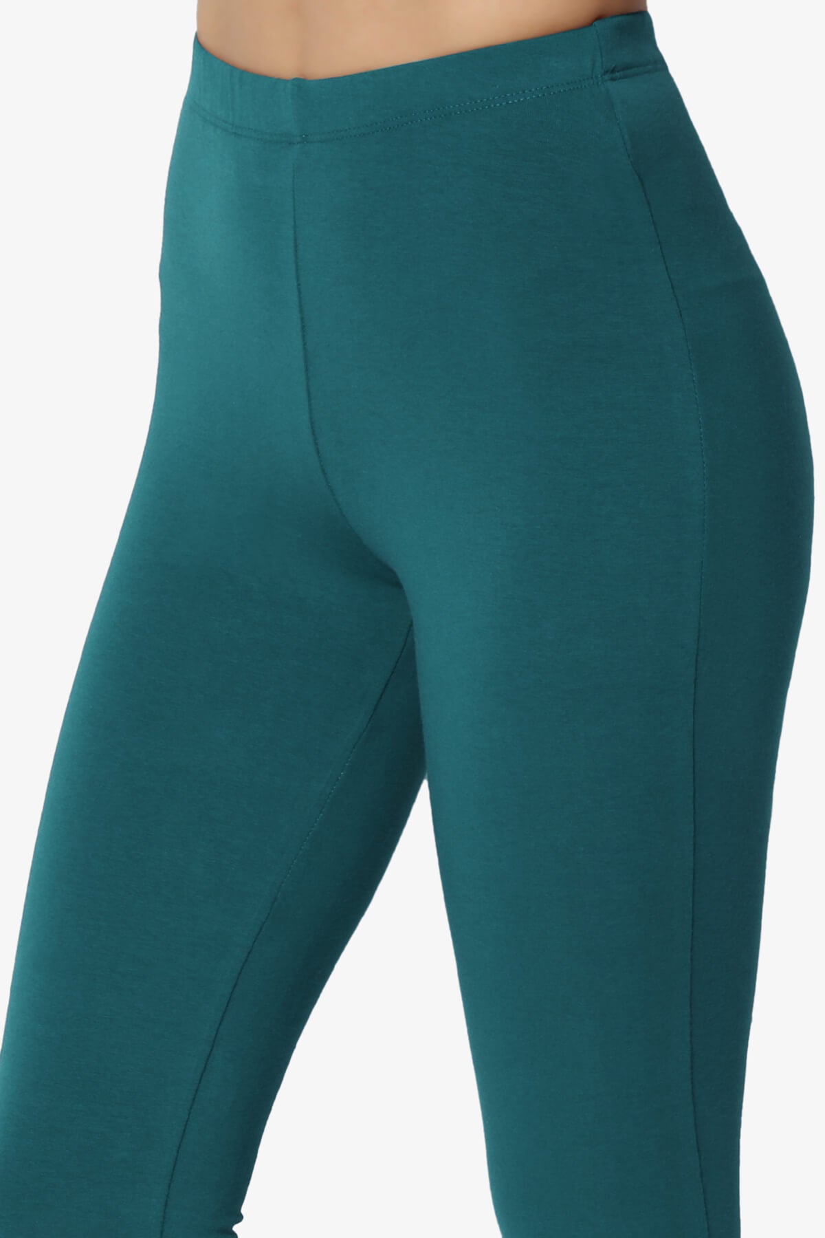 Ansley Luxe Cotton Capri Leggings TEAL_5