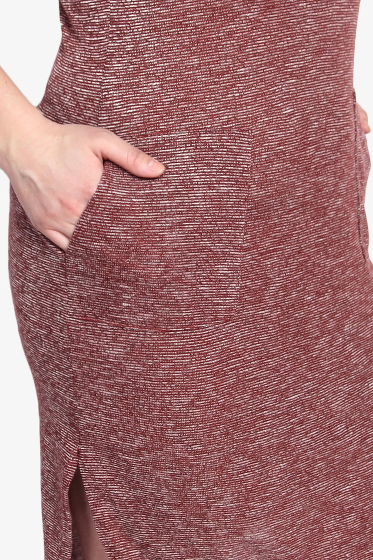 Racerback Cowl Neck Knit Dress PLUS