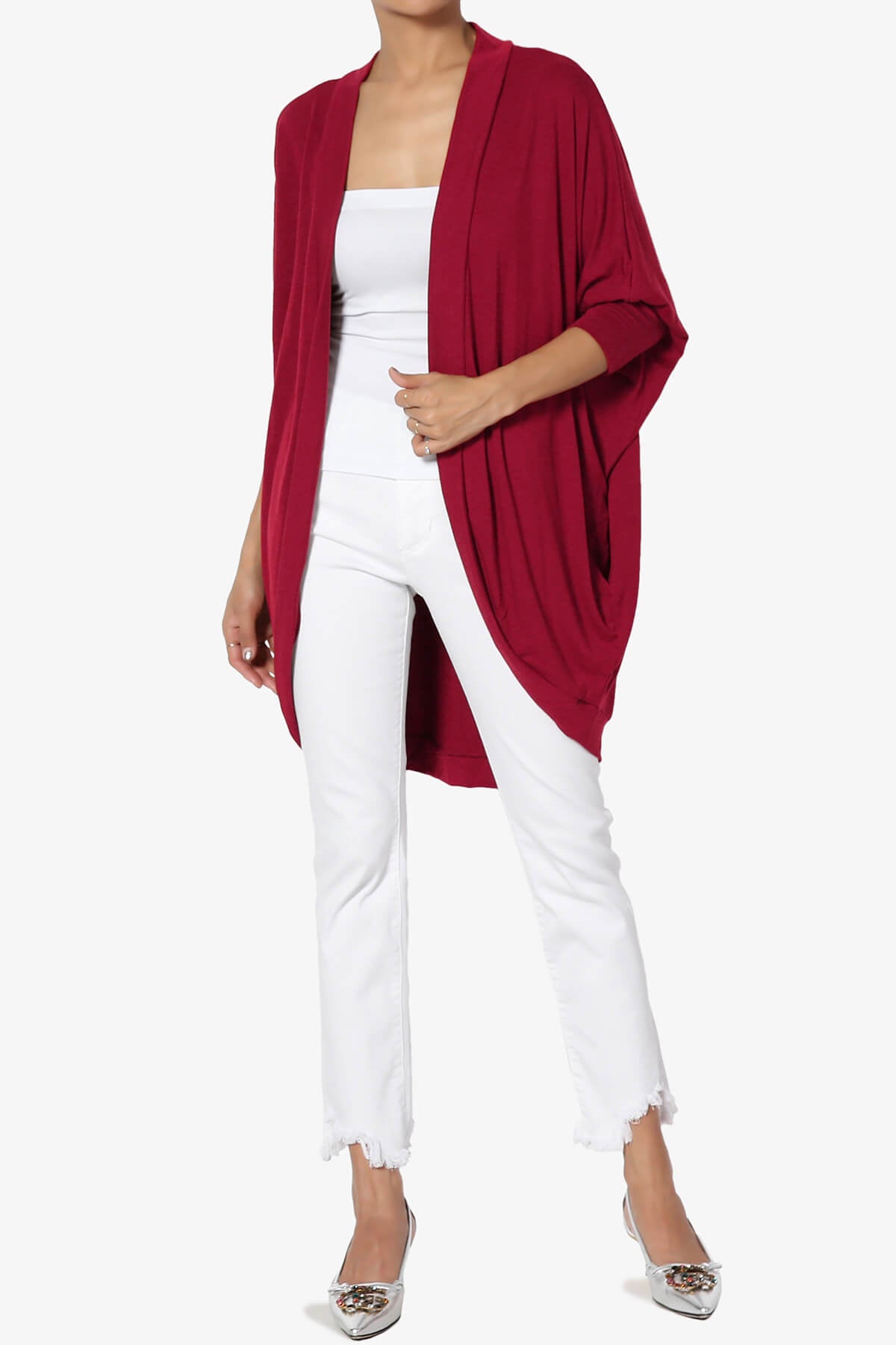 Belgard Cocoon Oversized Cardigan BURGUNDY_6