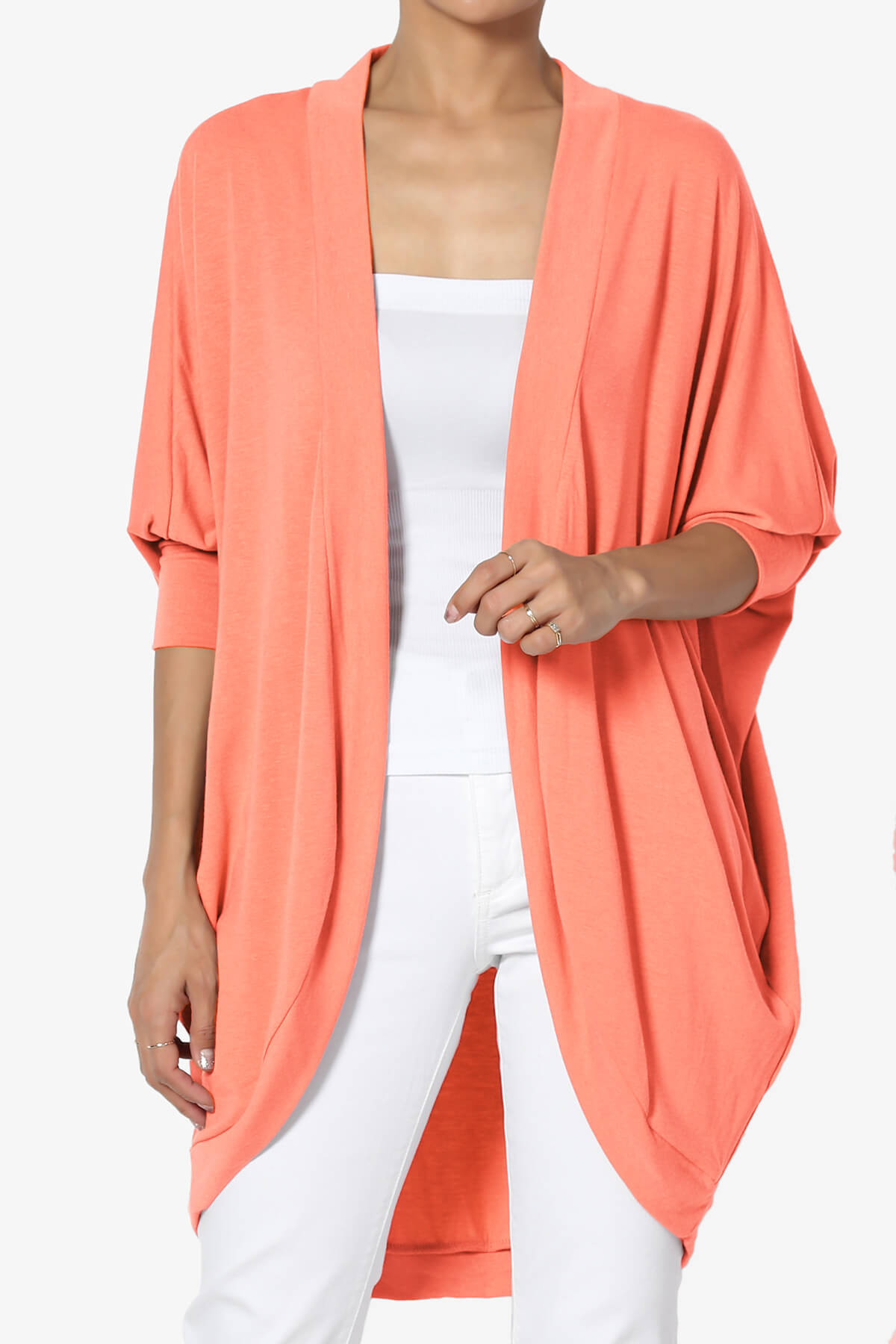 Belgard Cocoon Oversized Cardigan CORAL_1