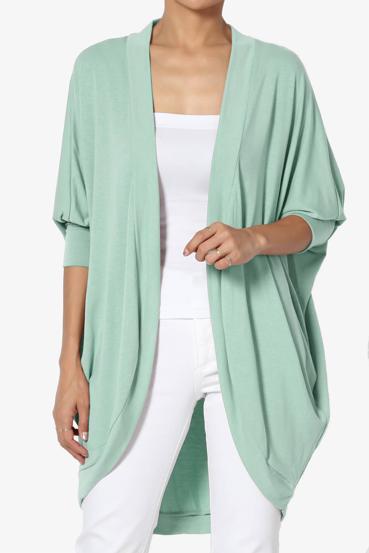 Belgard Cocoon Oversized Cardigan DUSTY GREEN_1
