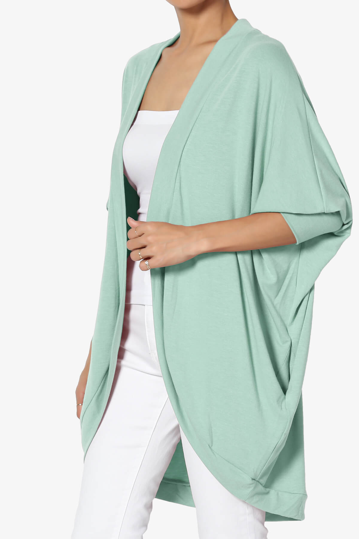 Belgard Cocoon Oversized Cardigan DUSTY GREEN_3