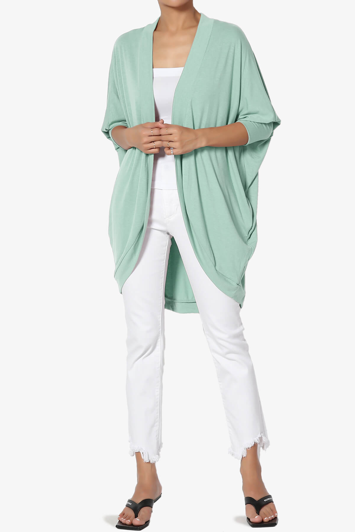 Belgard Cocoon Oversized Cardigan DUSTY GREEN_6