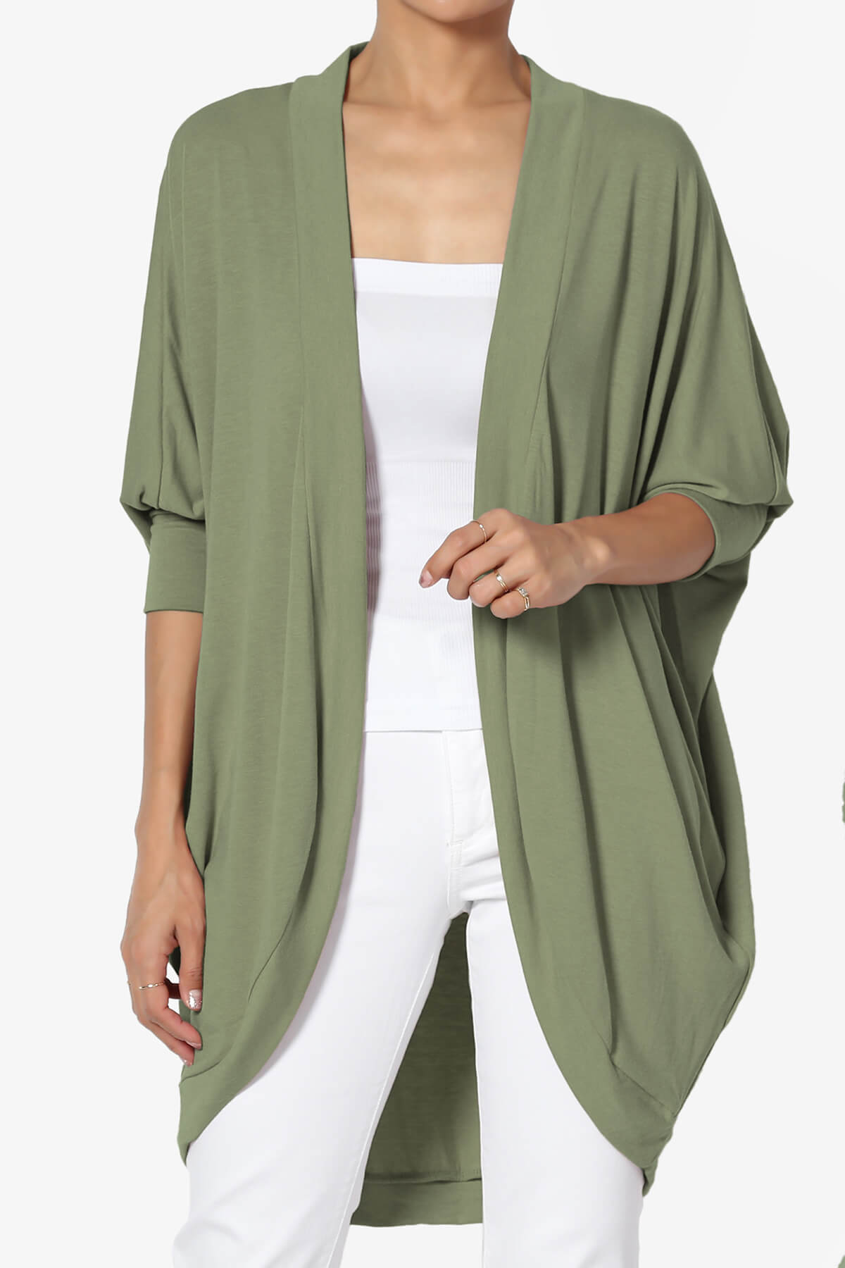 Belgard Cocoon Oversized Cardigan DUSTY OLIVE_1