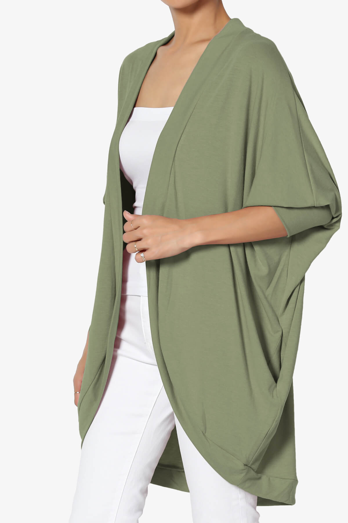 Belgard Cocoon Oversized Cardigan DUSTY OLIVE_3