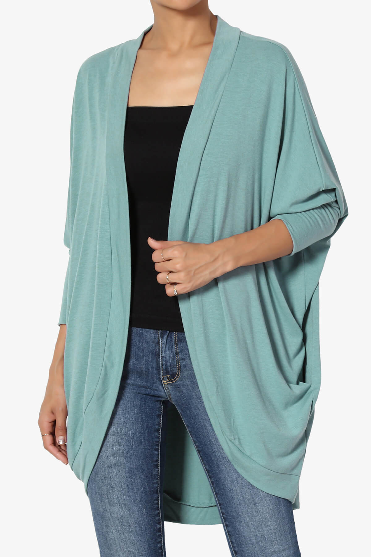Belgard Cocoon Oversized Cardigan DUSTY TEAL_1