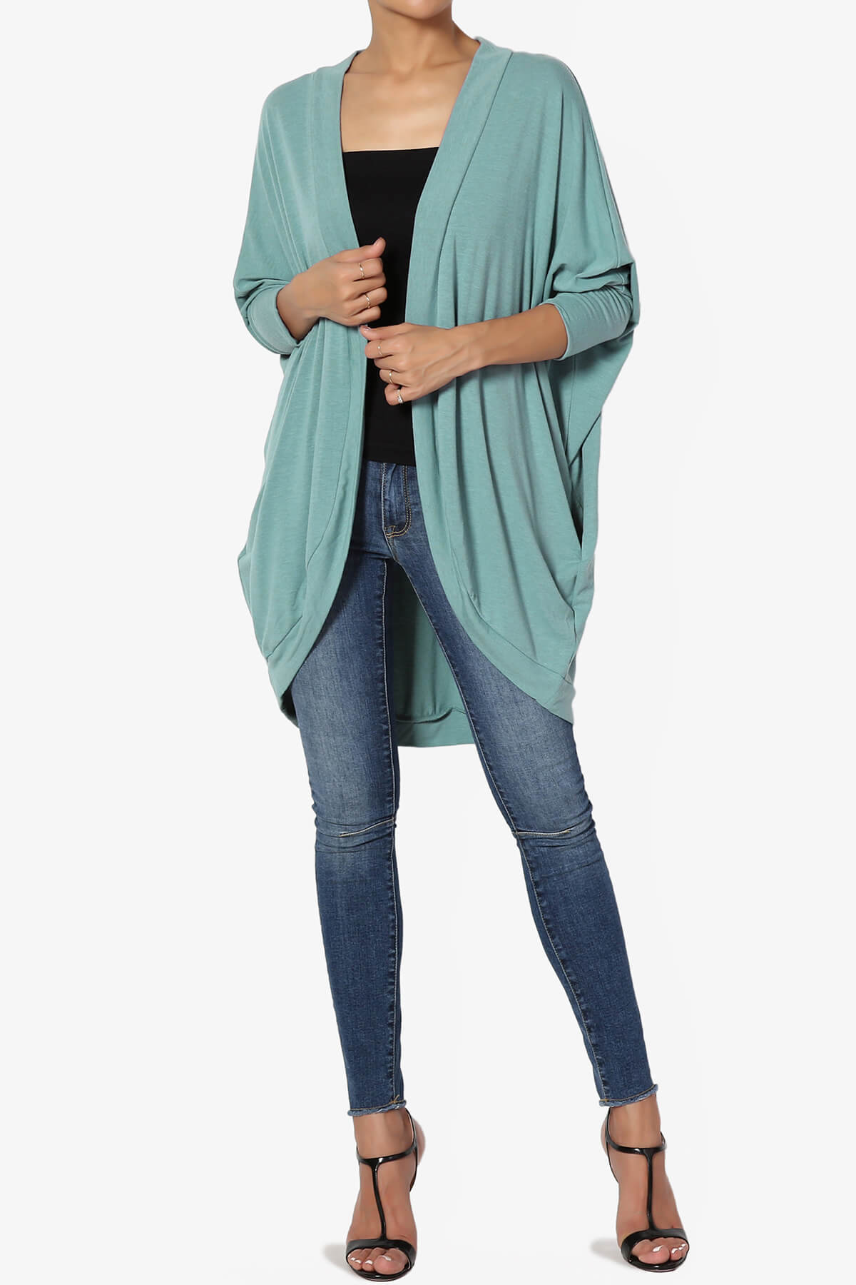 Belgard Cocoon Oversized Cardigan DUSTY TEAL_6
