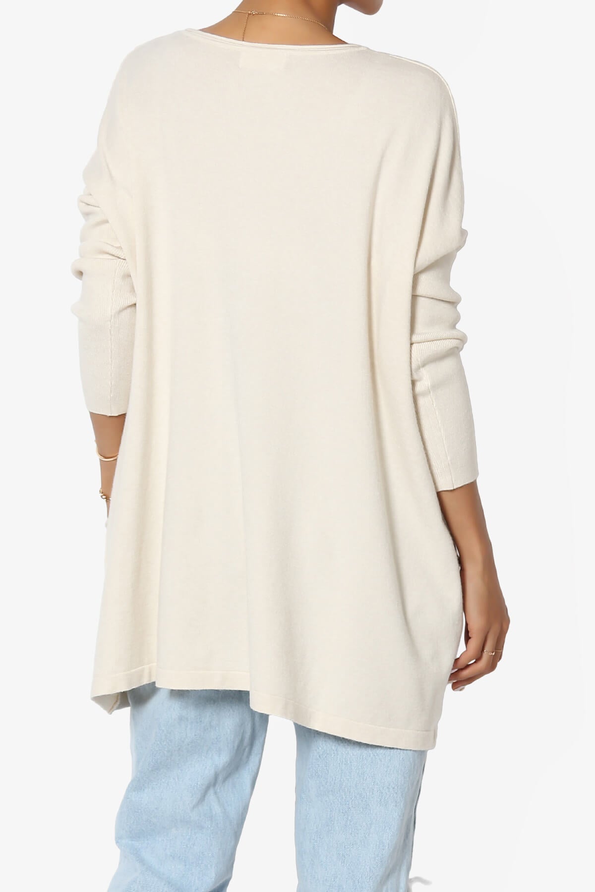 Brendi Super Soft Pocket Oversized Sweater BONE_2