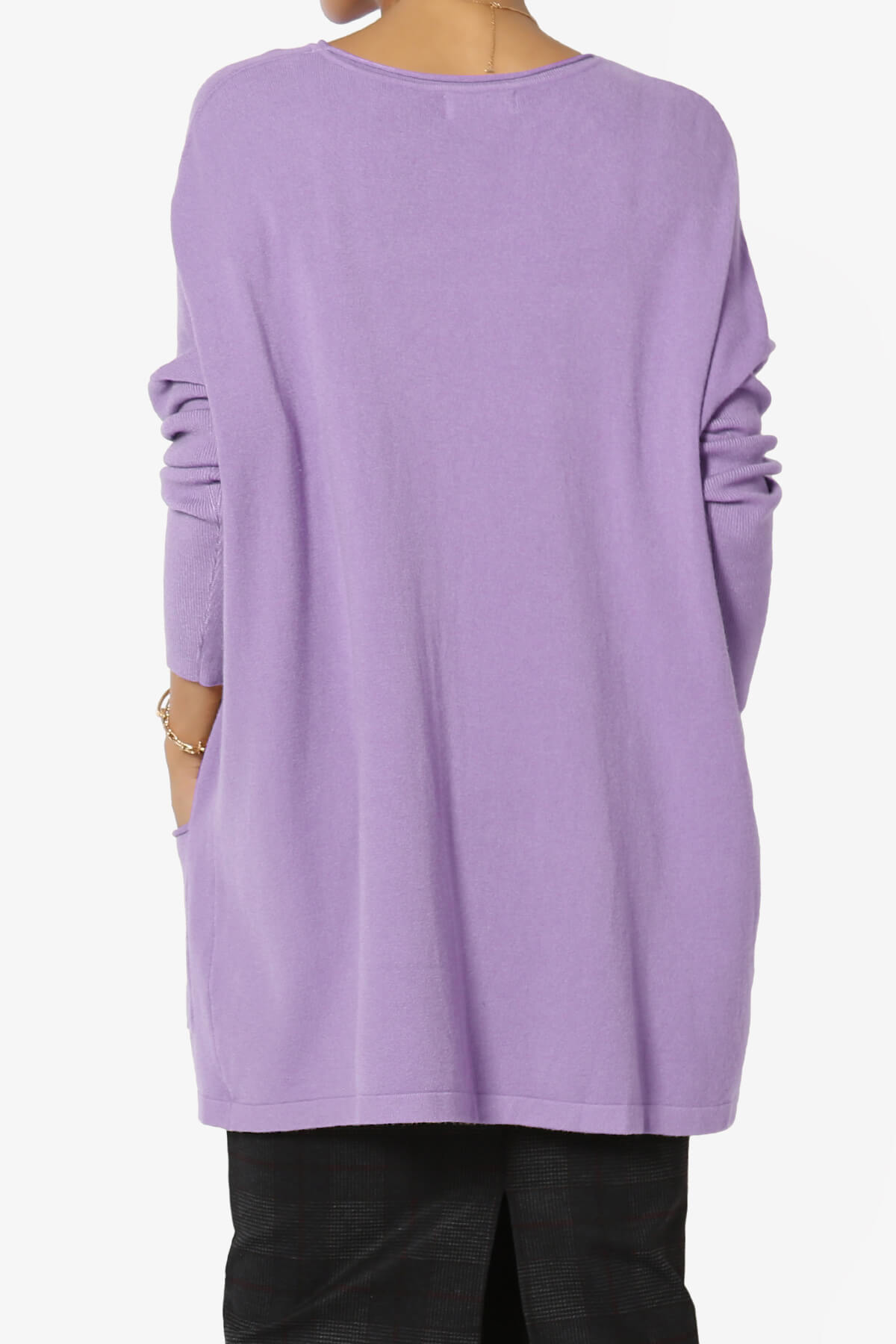 Brendi Super Soft Pocket Oversized Sweater LAVENDER_2
