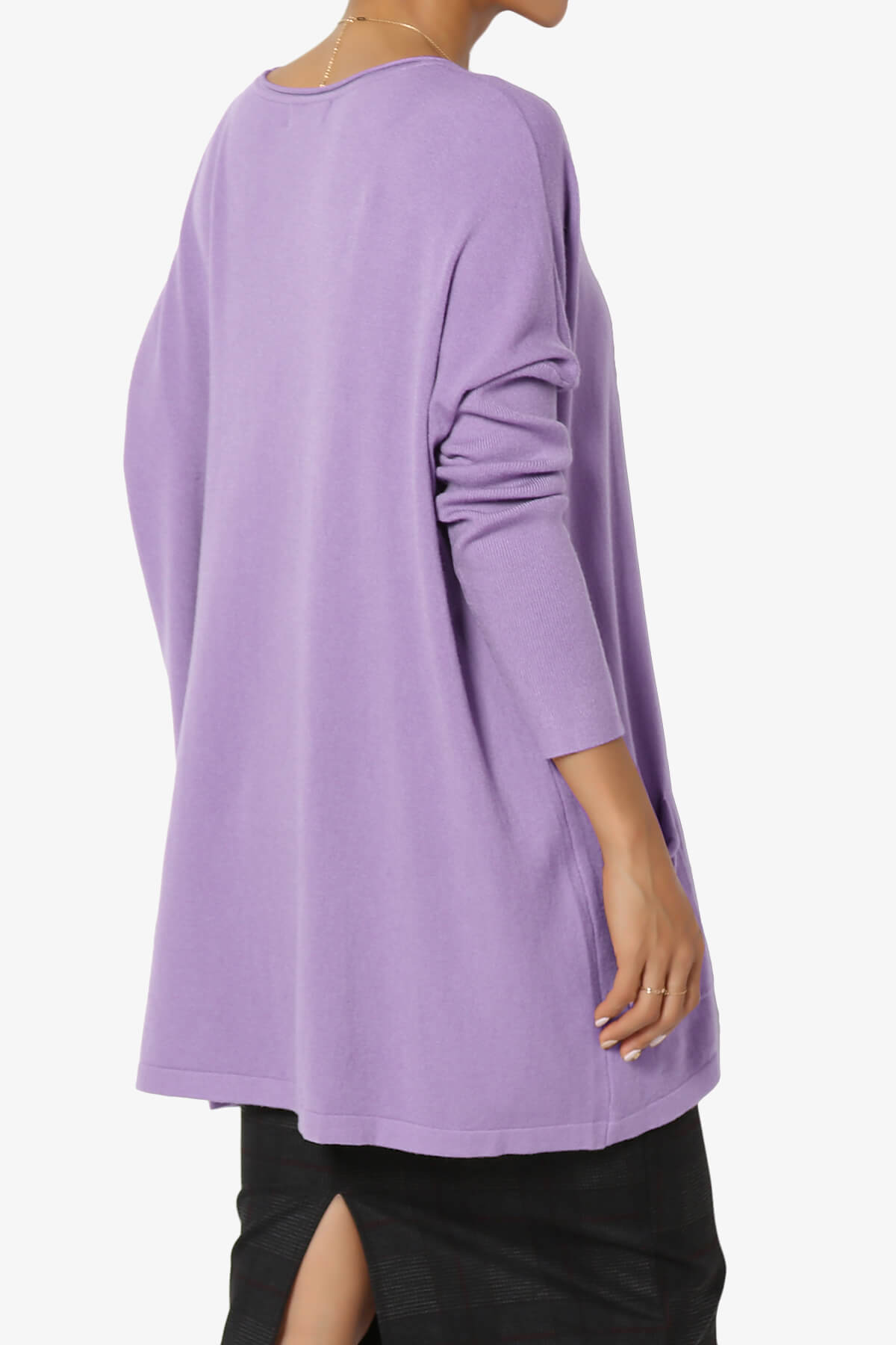 Brendi Super Soft Pocket Oversized Sweater LAVENDER_4