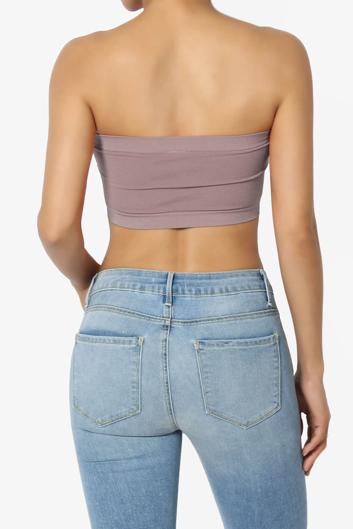 Candid Removable Pad Bandeau Bra Top DUSTY MAUVE_2