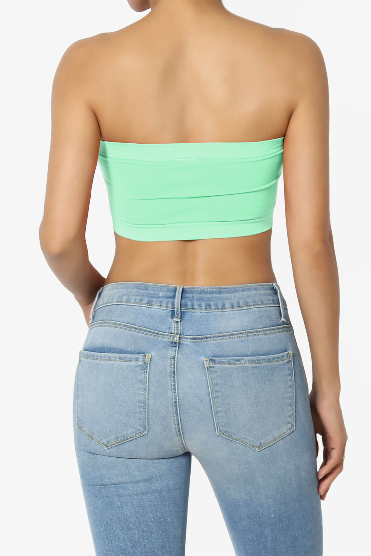 Candid Removable Pad Bandeau Bra Top DUSTY MINT_2