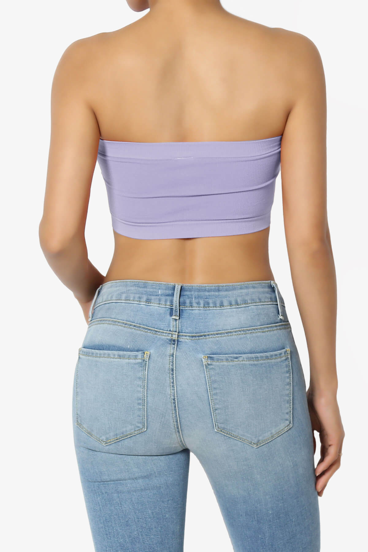 Candid Removable Pad Bandeau Bra Top LAVENDER_2