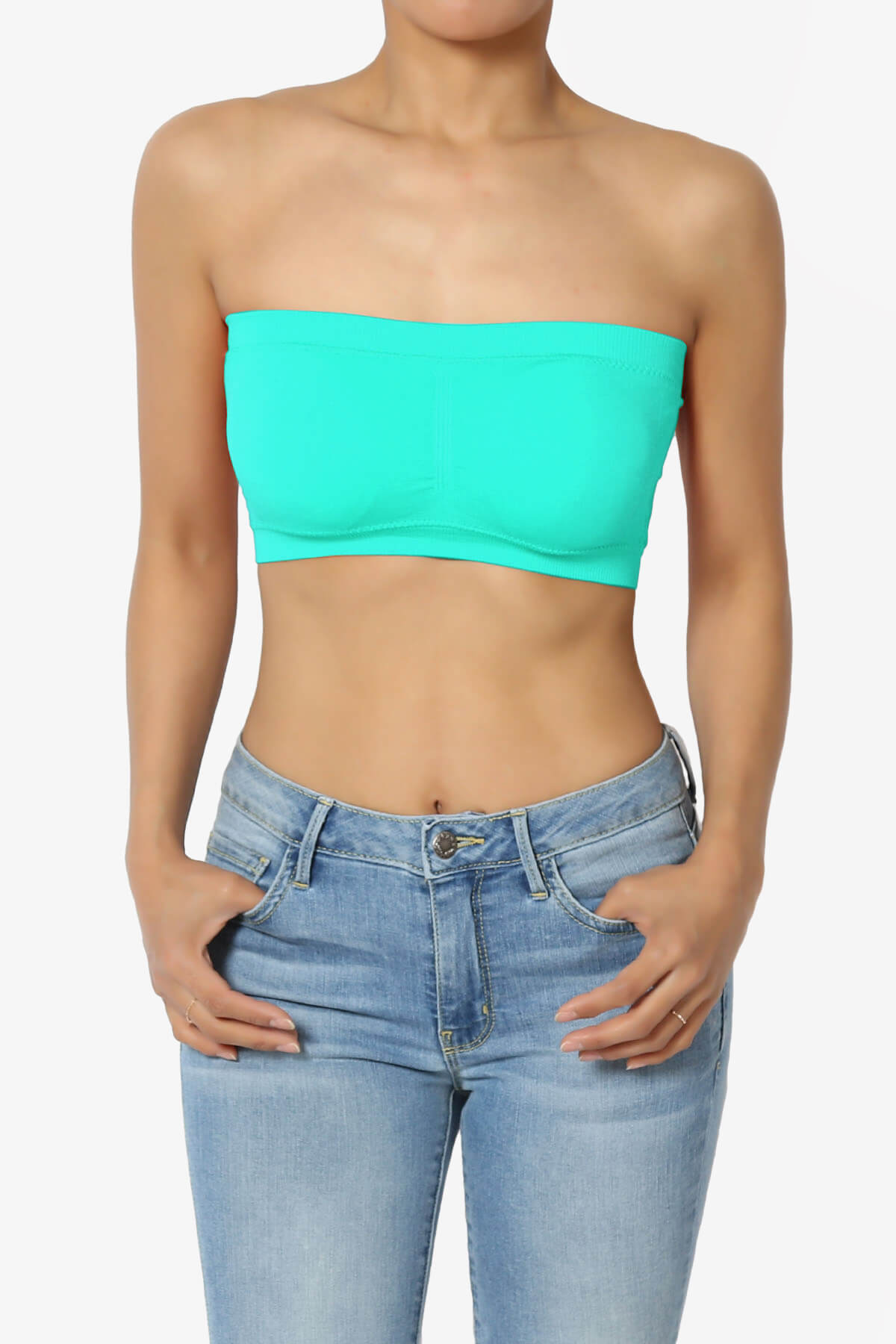 Candid Removable Pad Bandeau Bra Top MINT_1