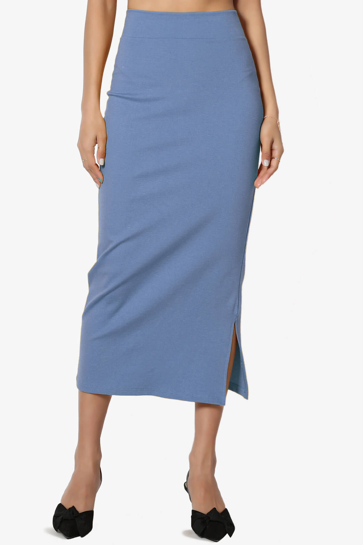Carleta Mid Calf Pencil Skirt