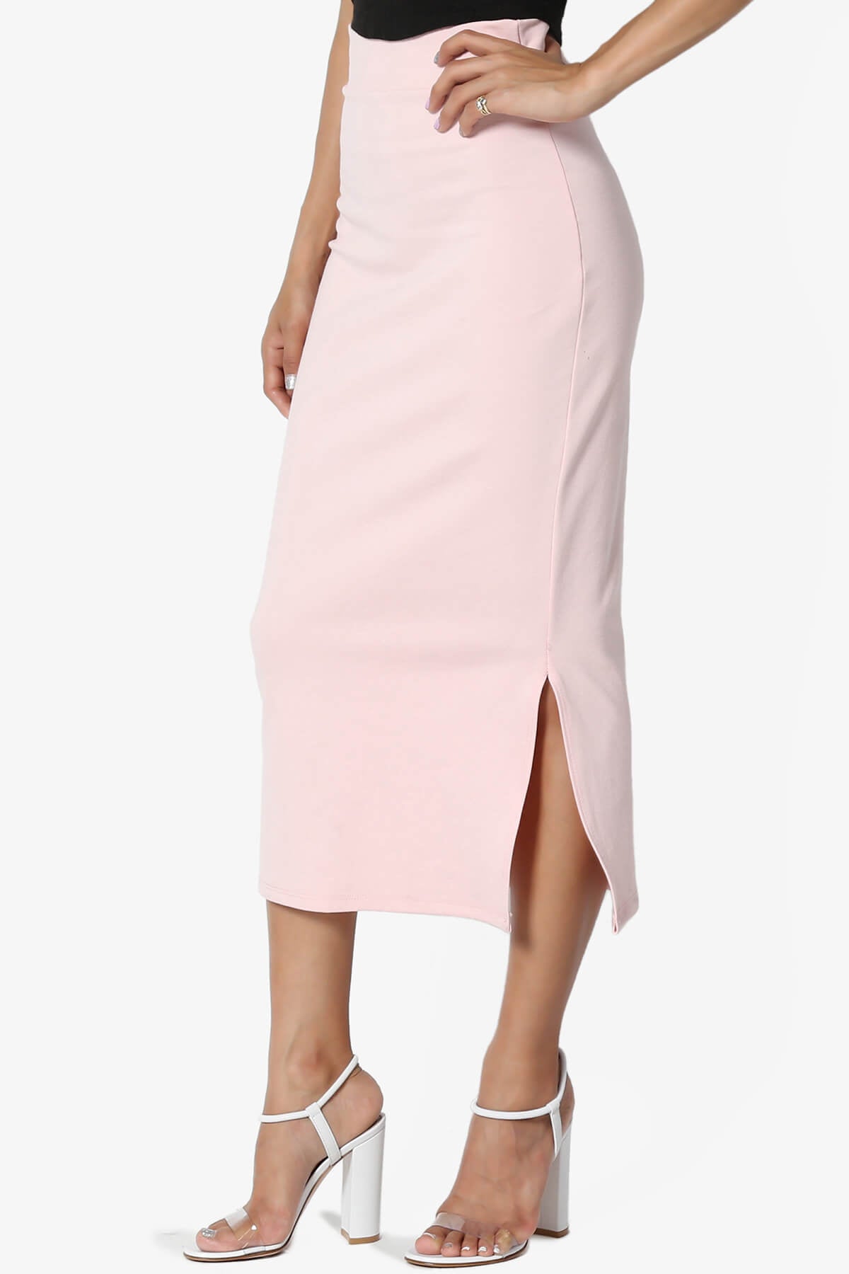 Carleta Mid Calf Pencil Skirt