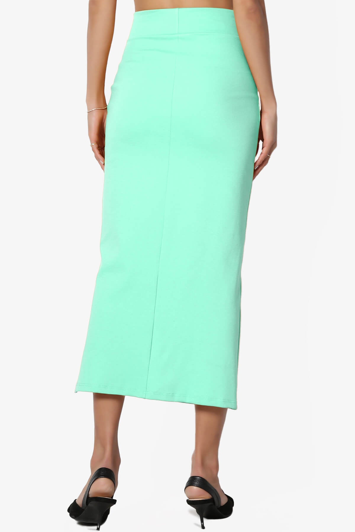 Carleta Mid Calf Pencil Skirt AQUA_2