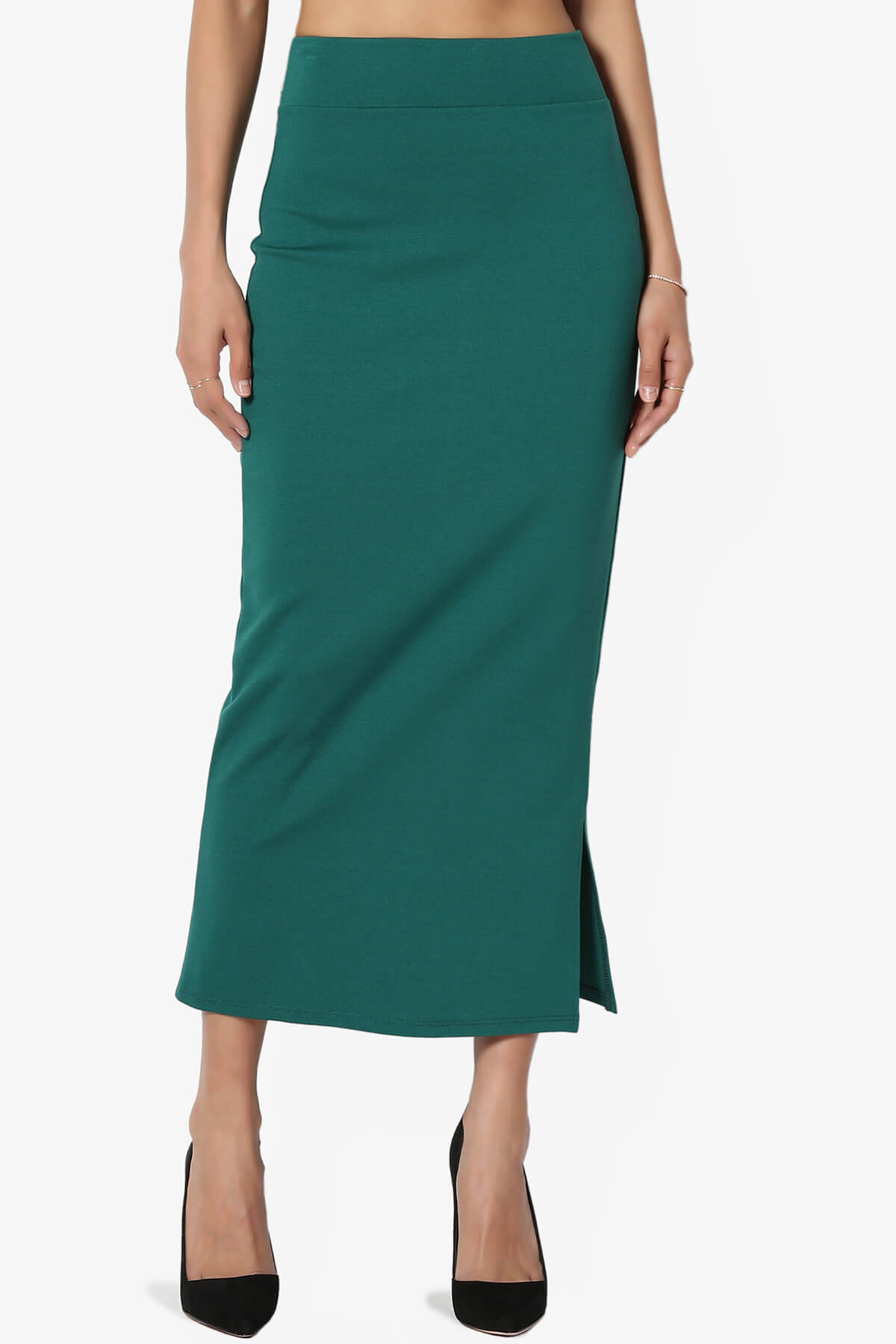 Carleta Mid Calf Pencil Skirt GREEN_1