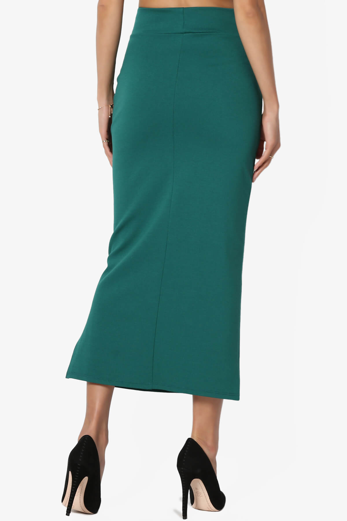 Carleta Mid Calf Pencil Skirt GREEN_2