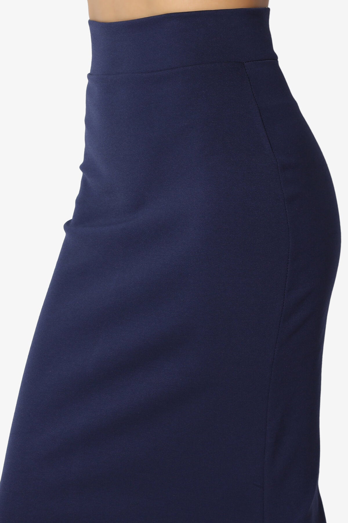 Carleta Mid Calf Pencil Skirt NAVY_5
