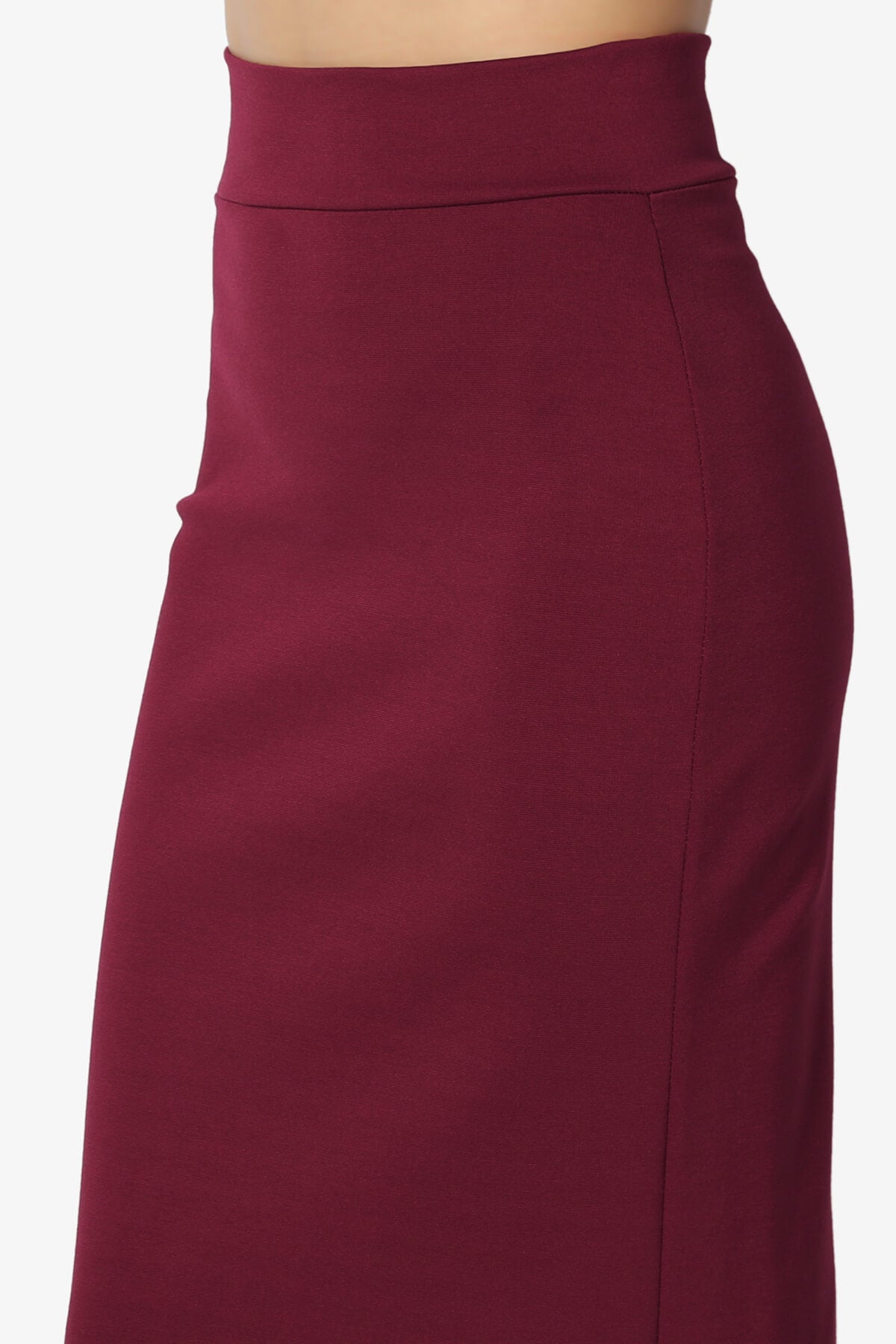 Carleta Mid Calf Pencil Skirt WINE_5