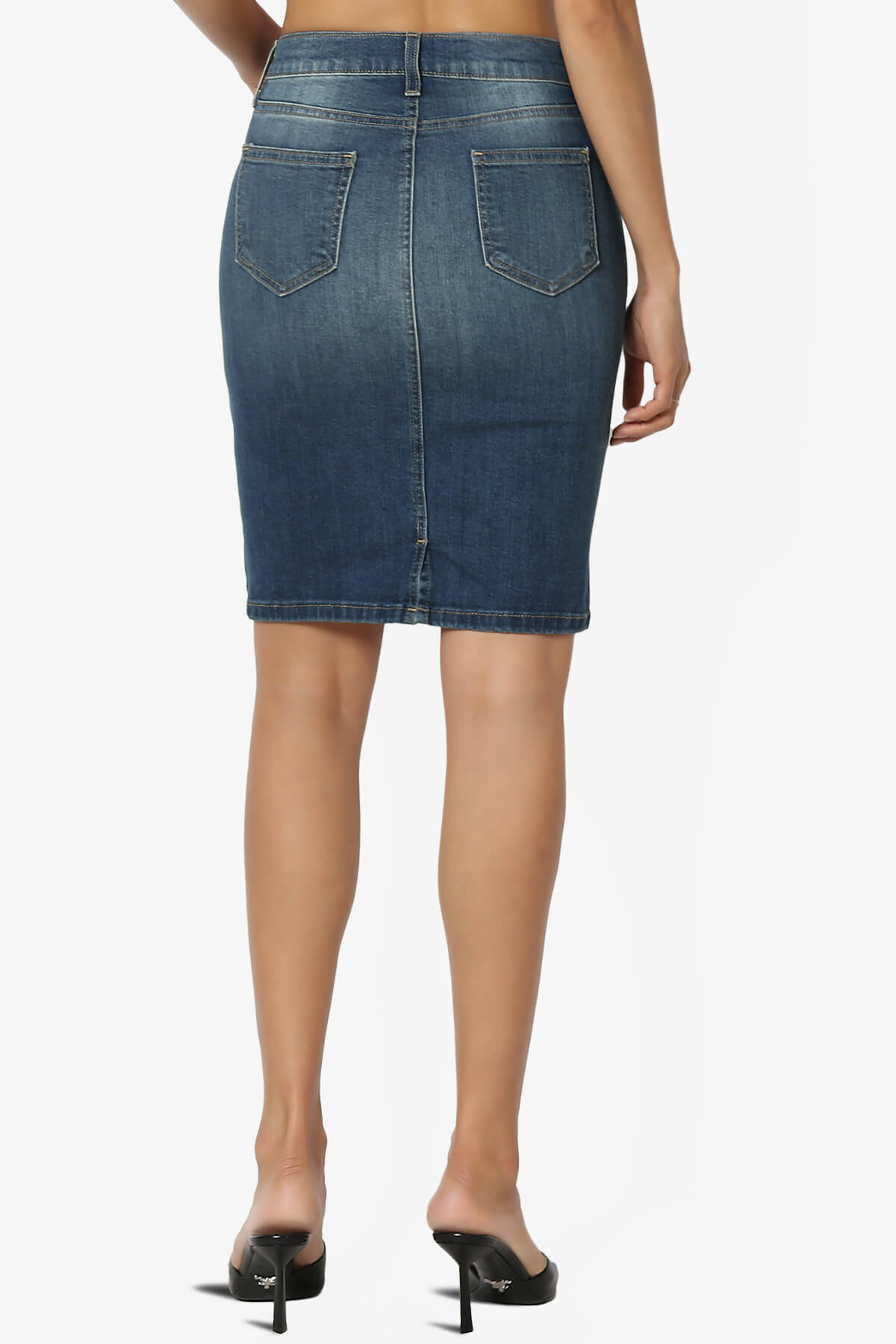 Celvin Washed Denim Mini Skirt MEDIUM_2