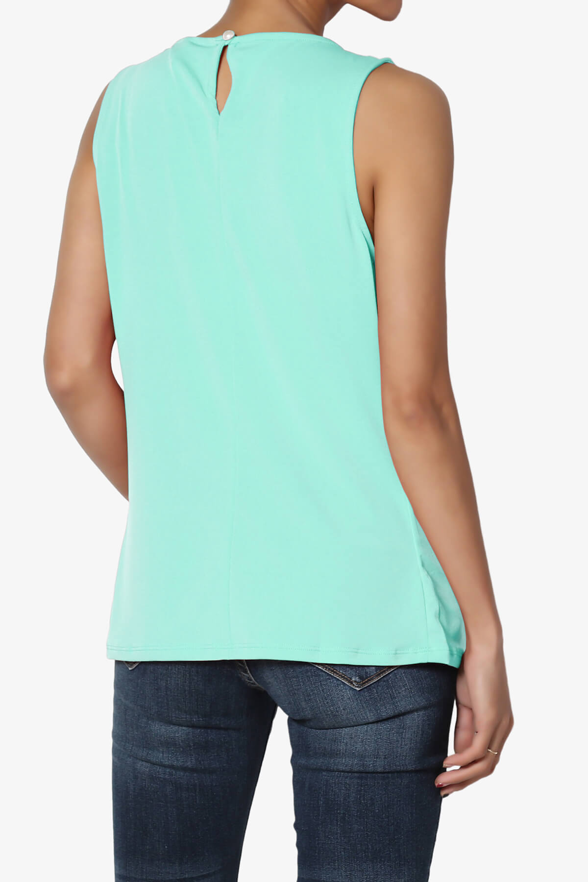 Chaffee Pleat Neck Tank Top MINT_2