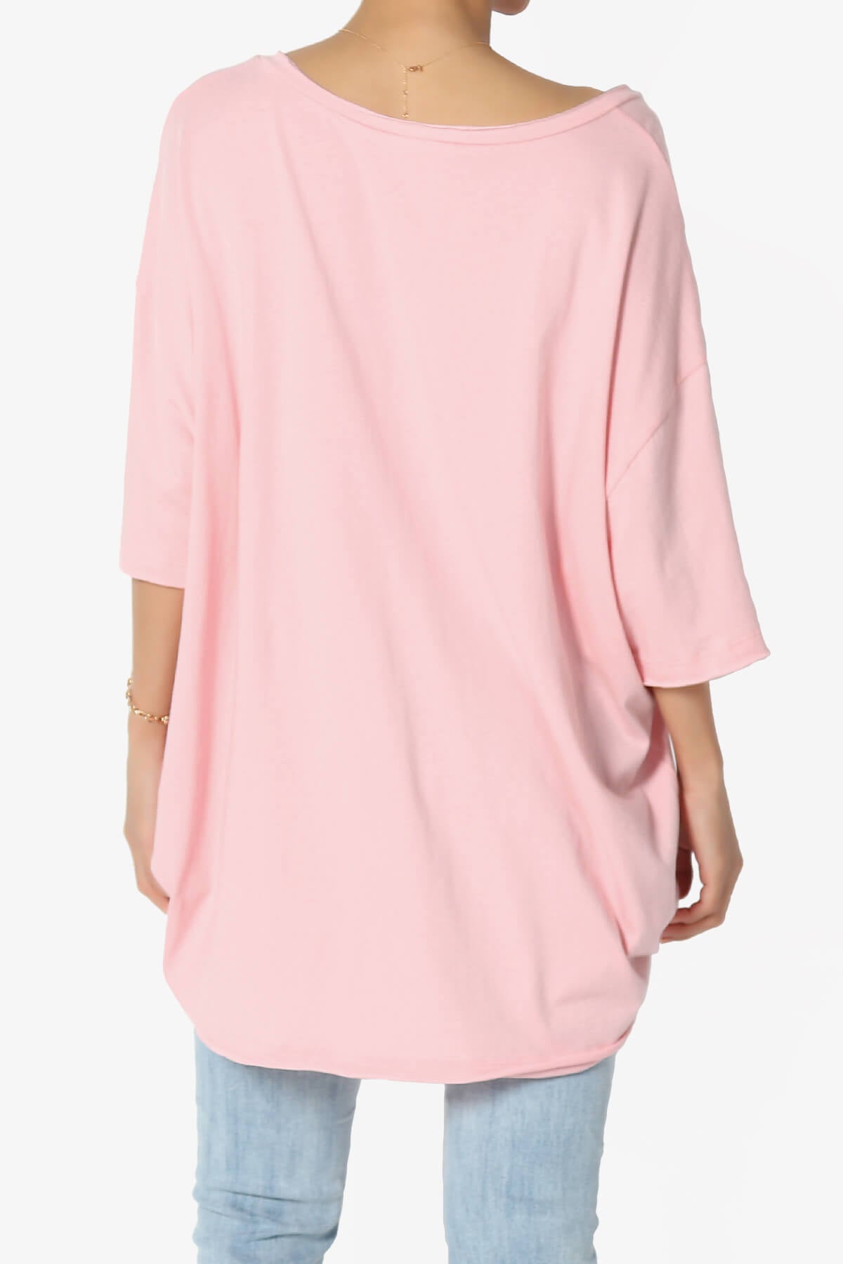 Charlie V Neck Pocket Boyfriend Tee DUSTY PINK_2