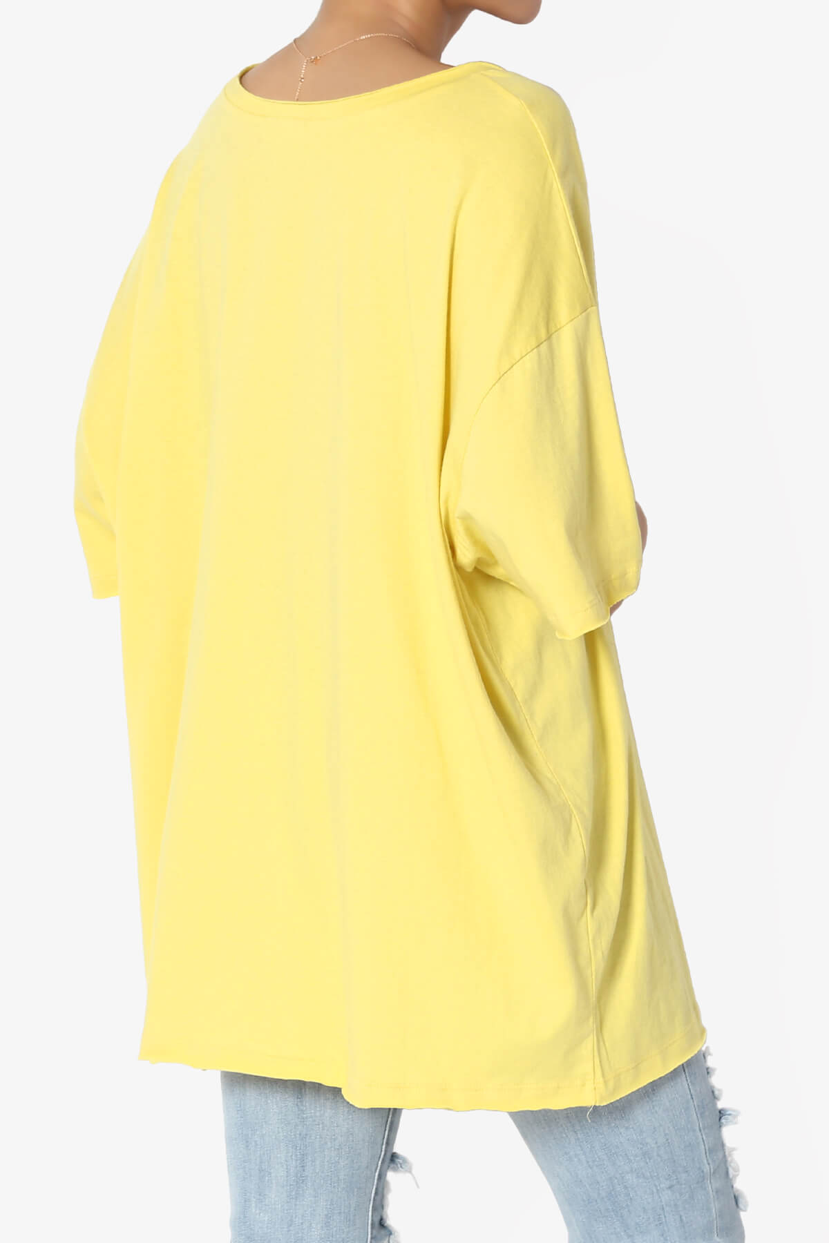 Charlie V Neck Pocket Boyfriend Tee YELLOW_4