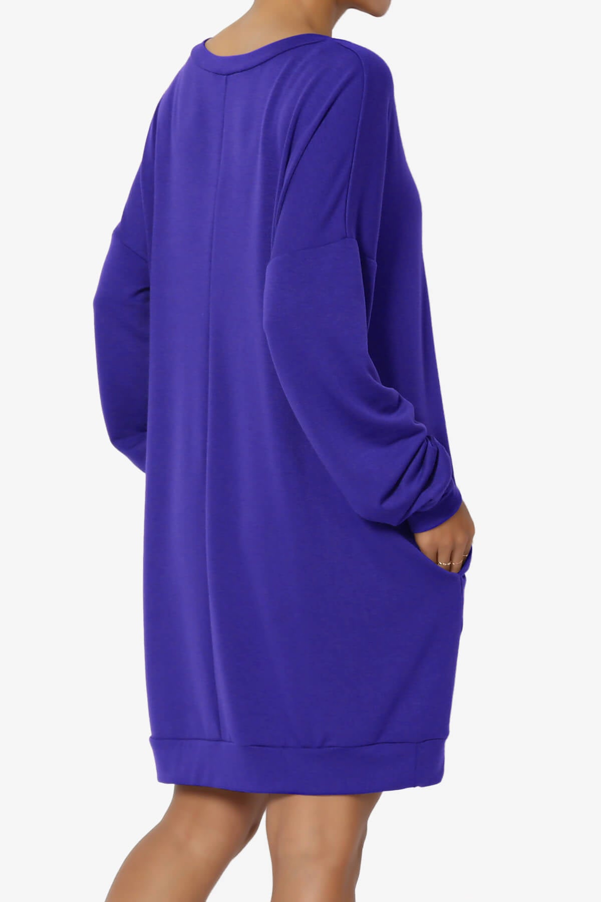 Chrissy V-Neck Pocket Soft Terry Tunic BRIGHT BLUE_4