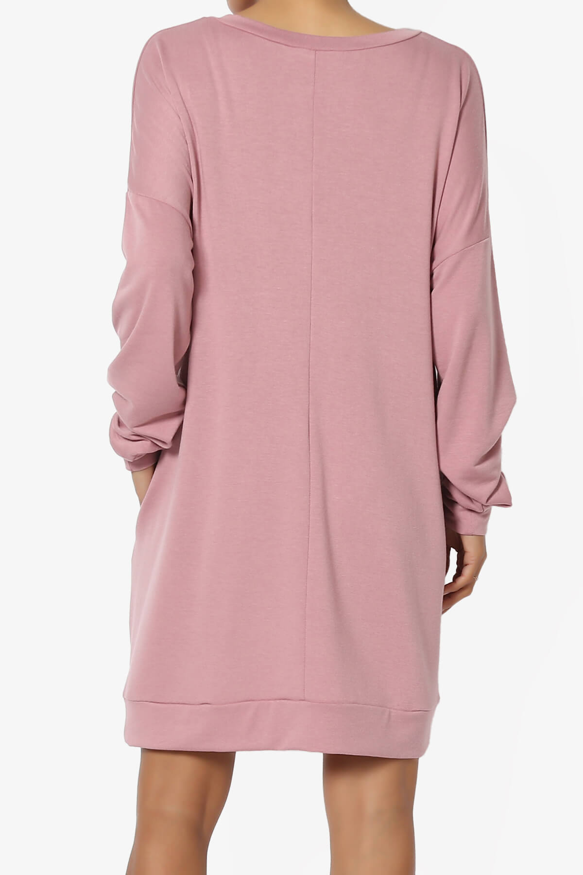 Chrissy V-Neck Pocket Soft Terry Tunic LIGHT ROSE_2