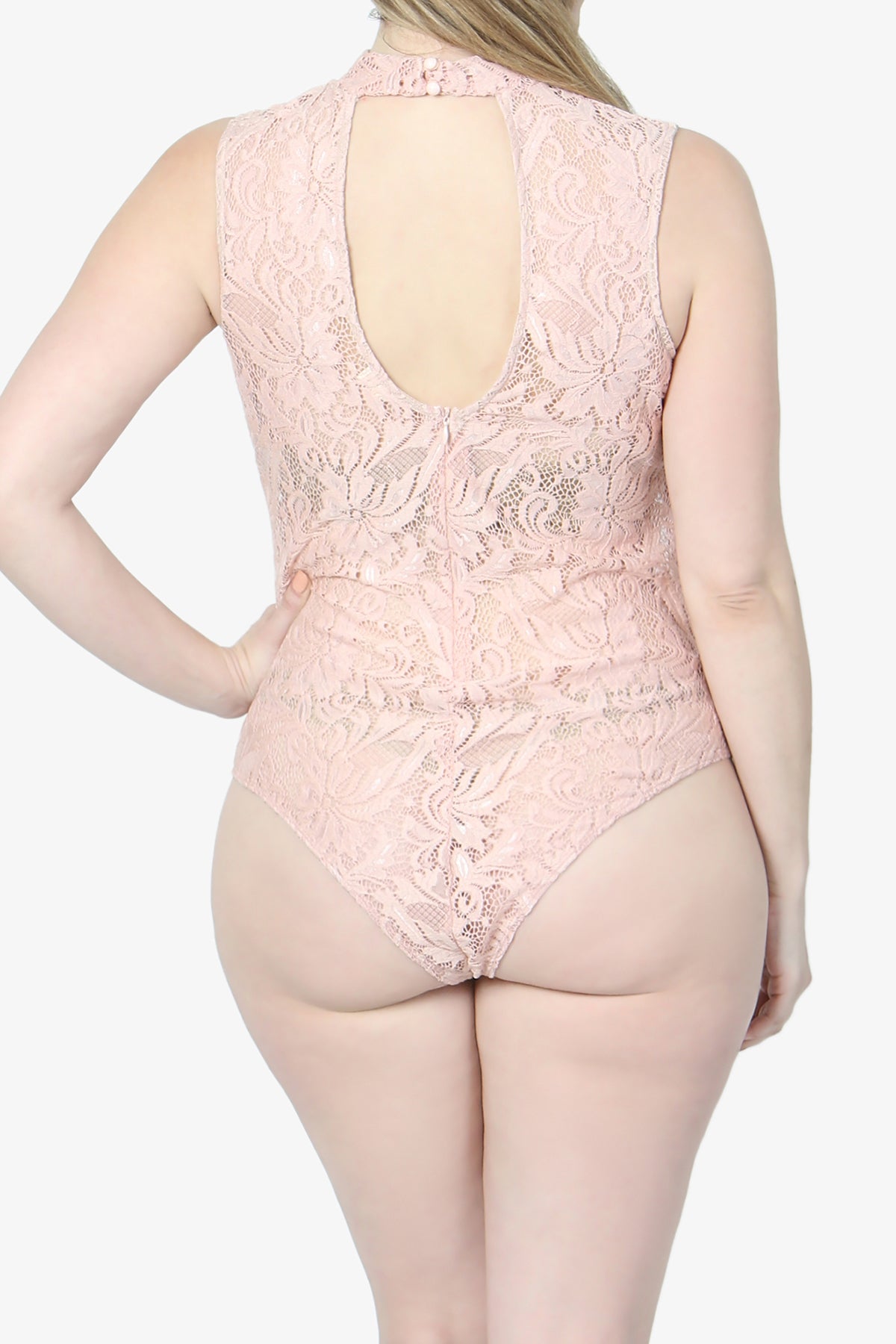 Bari Sleeveless Lace Bodysuit