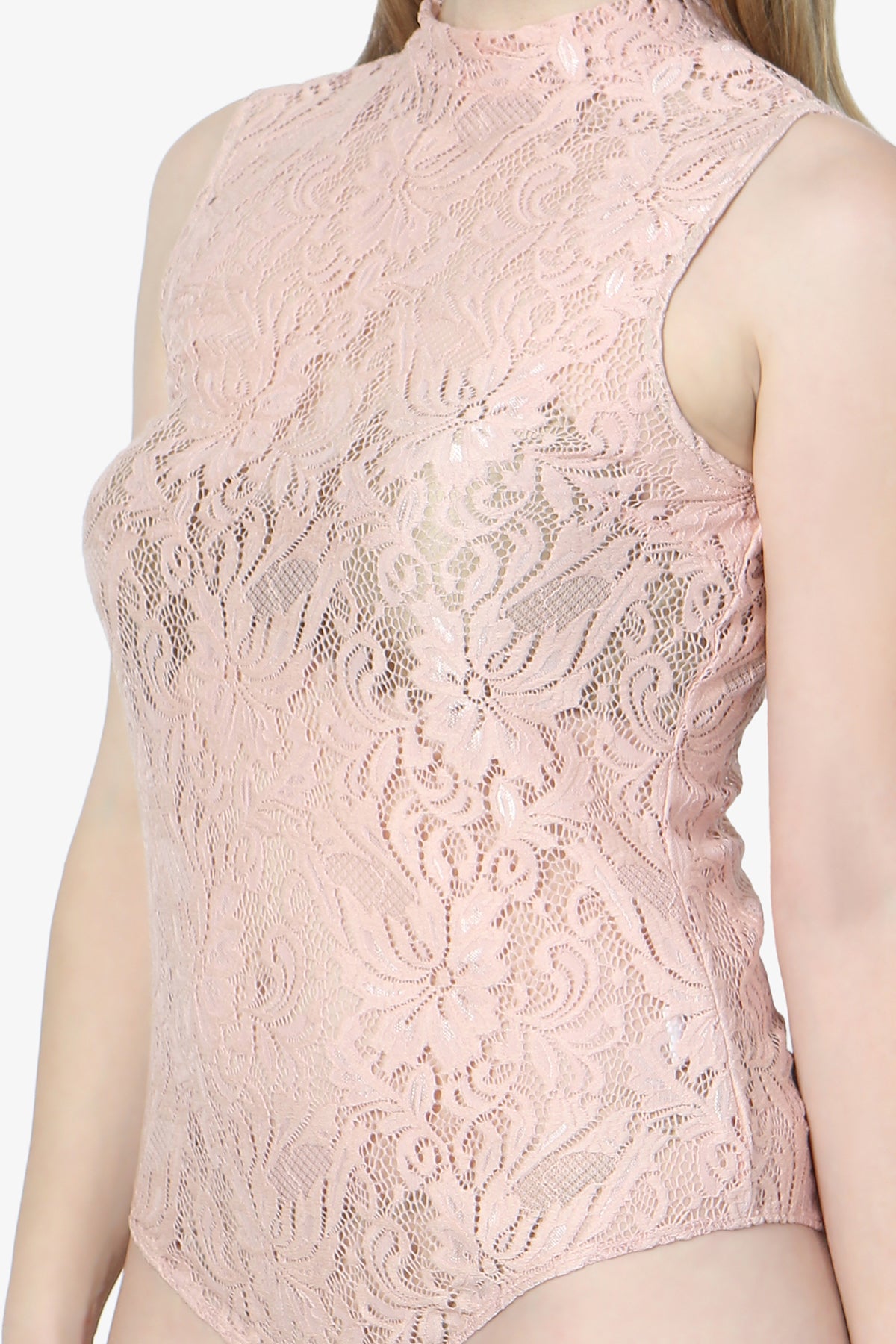 Bari Sleeveless Lace Bodysuit