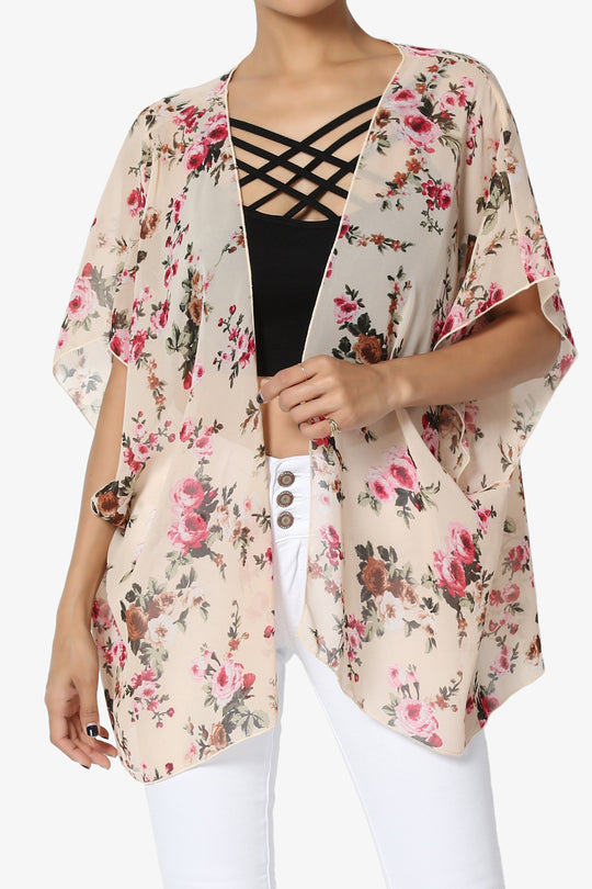 Suki Floral Kimono Chiffon Cardigan