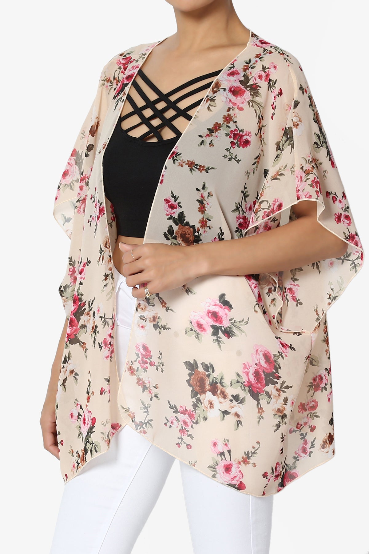 Suki Floral Kimono Chiffon Cardigan
